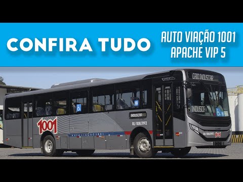 Confira o novo Caio Apache Vip 5 da Auto Viação 1001 - Lançamento veja todos os detalhes do ônibus