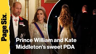 Prince William and Kate Middleton caught in rare PDA moment post–state banquet