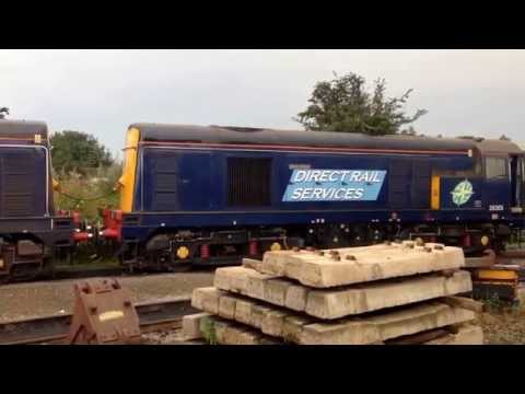 Drs class 20 20303 20305 at Wensleydale diesel gala 2014
