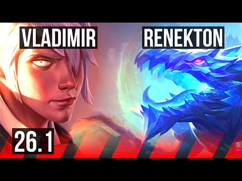 VLADIMIR vs RENEKTON (TOP) | 49K damage | KR Master | 26.1