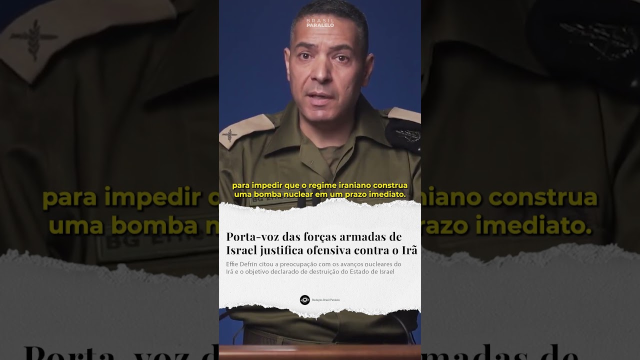 Porta-voz das forças armadas de Israel justifica ofensiva contra o Irã