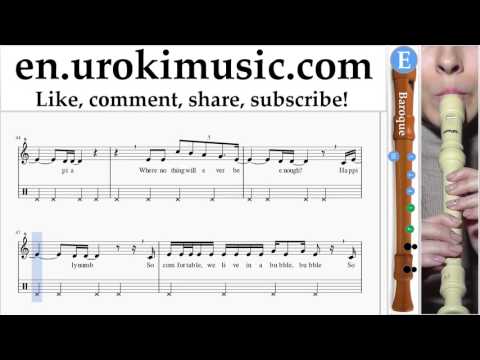 Recorder lessons (B.) Katy Perry feat Skip Marley - Chained To The Rhythm Sheet Music Tutorial Part