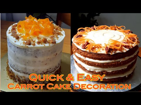 Quick & Easy Carrot Cake Decoration | Carrot Cake Decoration.
