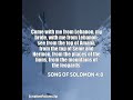 Song of Solomon 4:8: Come with me from Lebanon, my bride, with me from ...