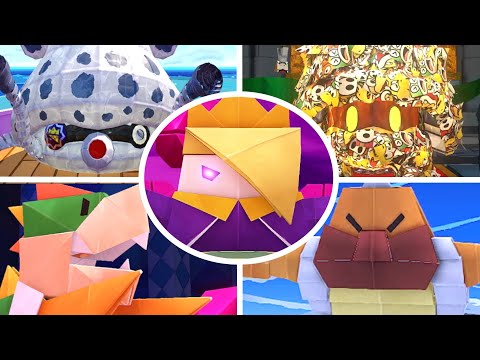 Paper Mario The Origami King - All Bosses & Ending