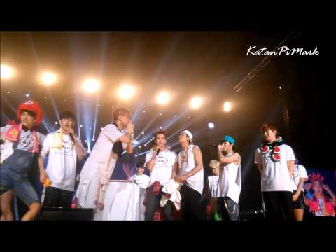 (fancam) 141213 Yugyeom & Jr. GOT7 pay respect @JYPnation in Thailand