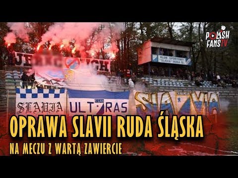Oprawa na meczu Slavia Ruda Śląska 1-1 Warta Zawiercie (20.10.2018 r.)