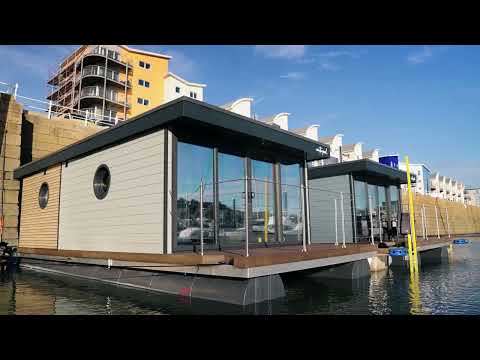 The Shells - floating holiday pods in St Helier Marina