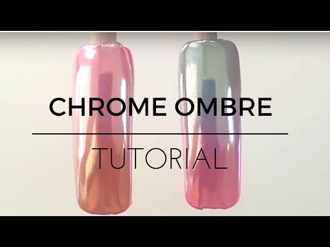 How to Chrome nails tutorial ombre gradient fade
