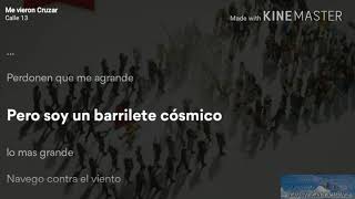 Calle 13-me vieron cruzar letra