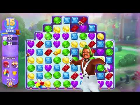 Wonka's World of Candy Level 74 no booster [Gameplay Walkthrough] [Zynga]