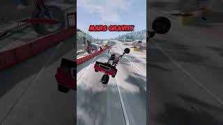 Mars Gravity Car Crash Test 🪐🚗💥 | Extreme Low-Gravity Simulation!