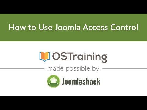 Joomla Beginner Class Lesson 39 How to Use Joomla Access Control