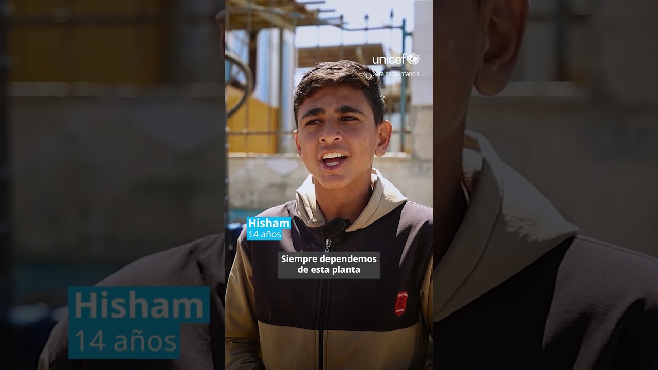 Una DESALINIZADORA trae de vuelta el agua potable a #GAZA I UNICEF España