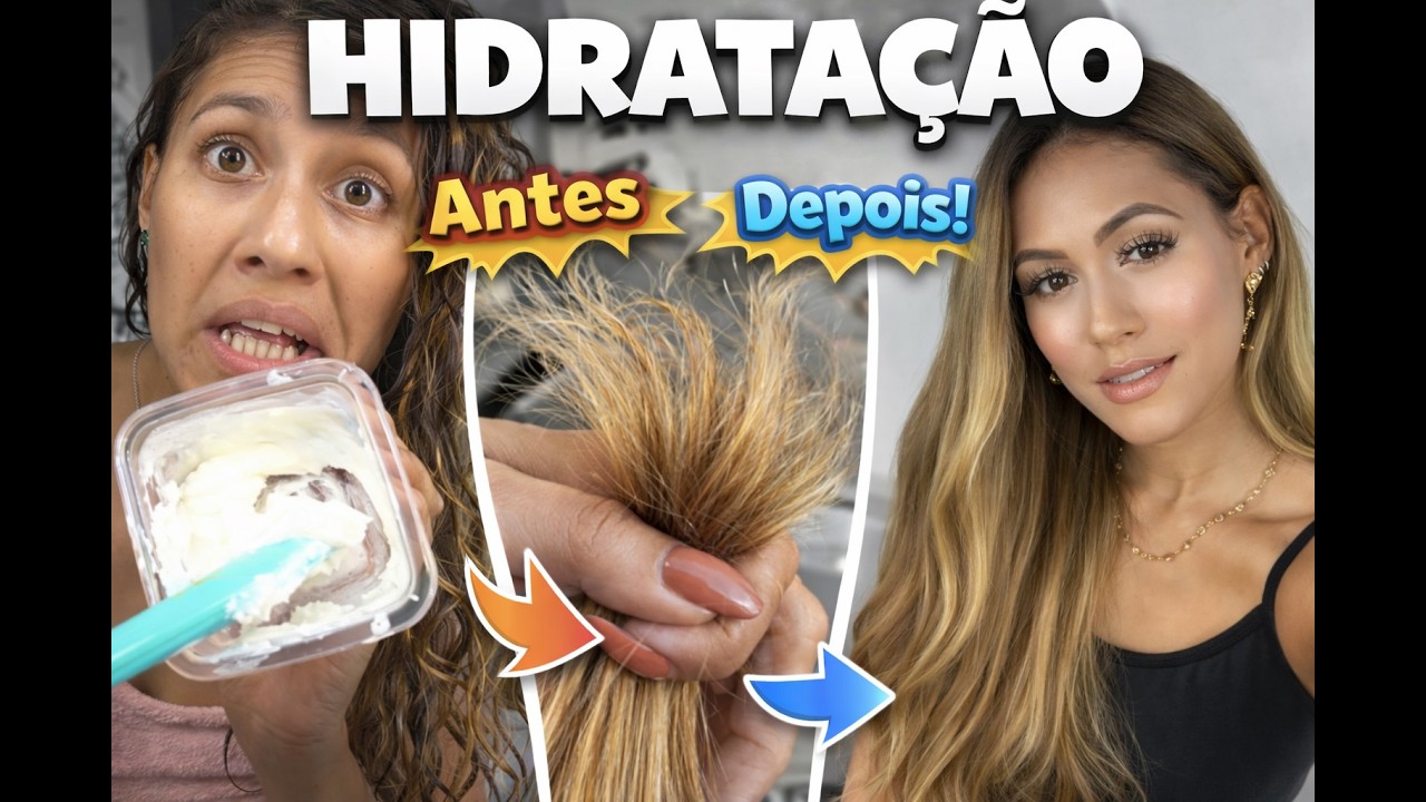 A HIDRATAÇÃO QUE SALVOU MEU CABELO 😭✨
