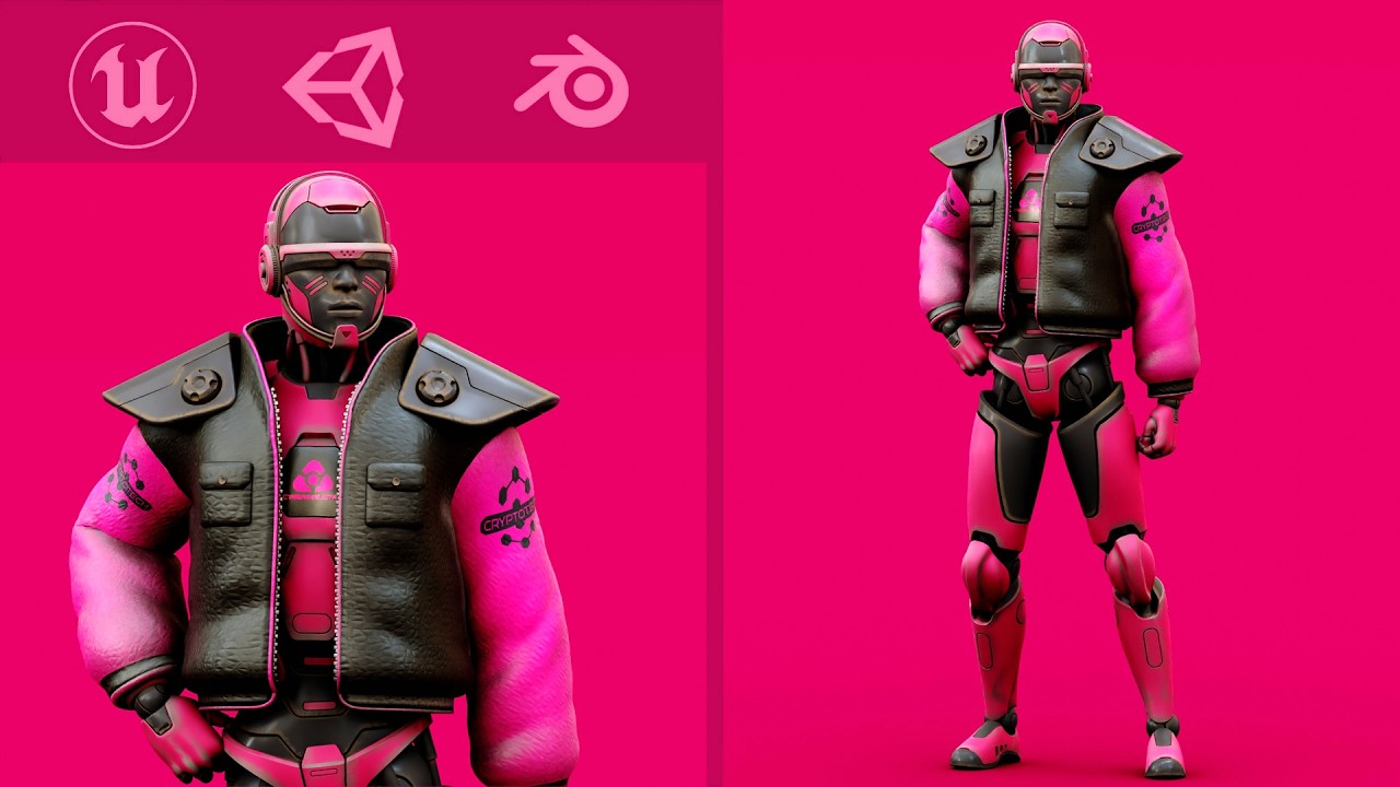 CYBORGTOPIA B-27 Auto-Rig Pro Rigged For Mixamo Unreal Engine Unity 3D Model