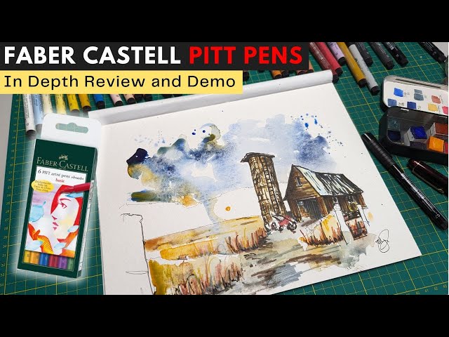 Vídeo relacionado con FABER-CASTELL 167154 - Rotulador Pitt Artist Pen, color 199, negro, XXS, XS, S, F, M, 1,5, estuche de 6 unidades