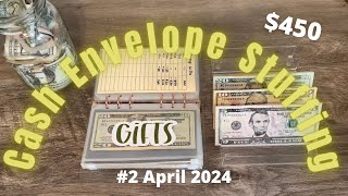 Cash Envelope Stuffing #2 APRIL 2024 // Low Income Weekly Budget