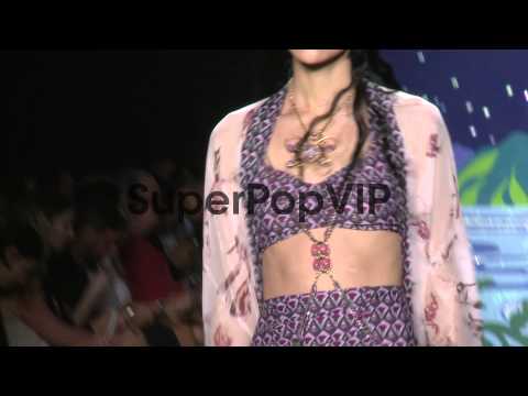 Models walk the runway at Anna Sui - Spring 2014 Mercedes...