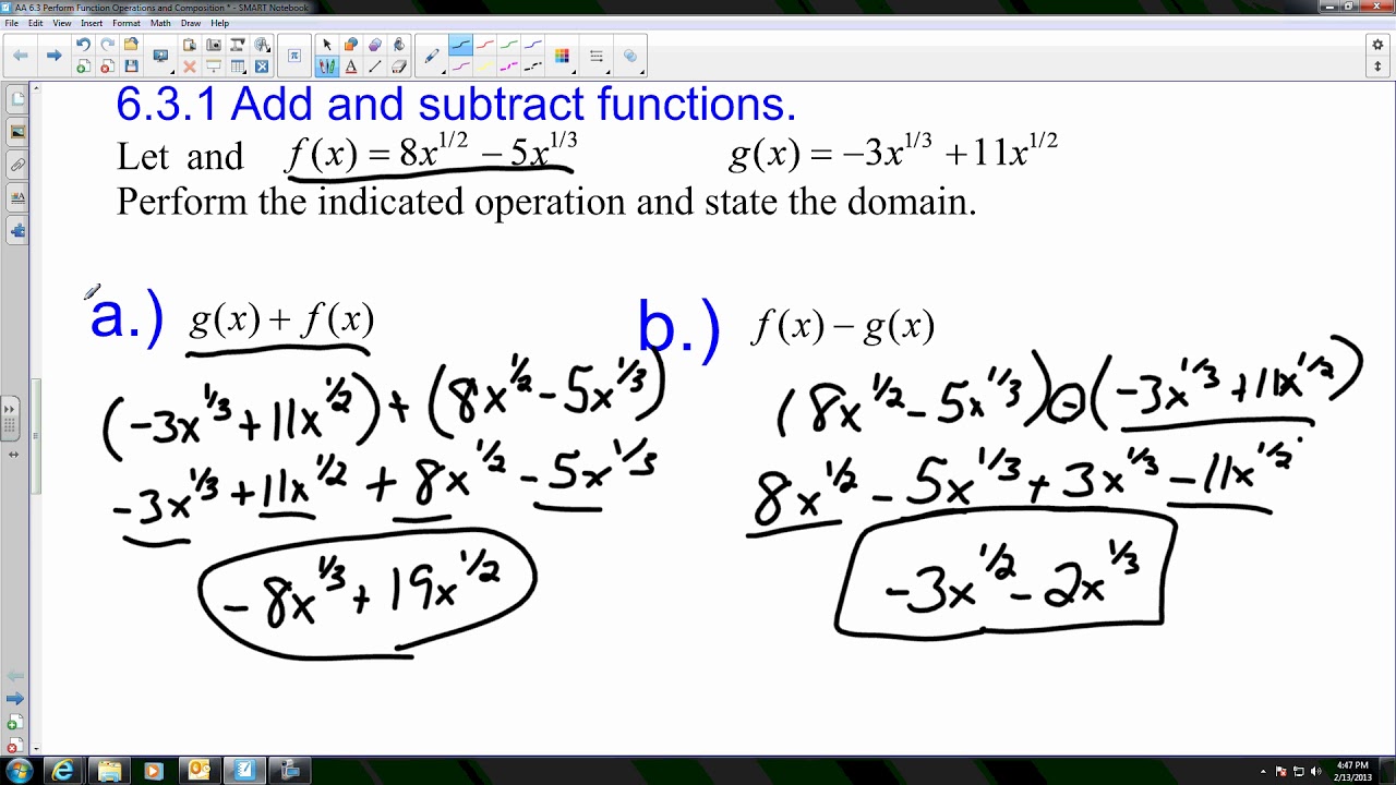 6.3 Perform Function Operations and Composition