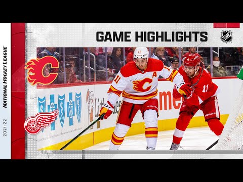 Flames @ Red Wings 10/21/21 | NHL Highlights
