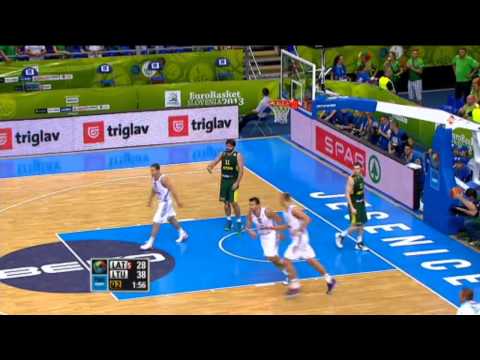 Play of the Game M. Mejeris LAT-LTU EuroBasket 2013