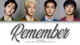 WINNER(위너) "Remember" (Color Coded Lyrics - YouTube