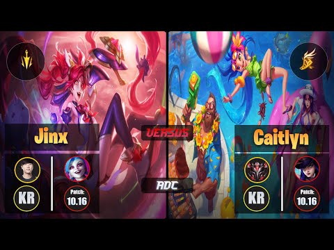 Ruler JINX (ADC) [Lethal Tempo] VS CAITLYN - Grandmaster KR Patch 10.16