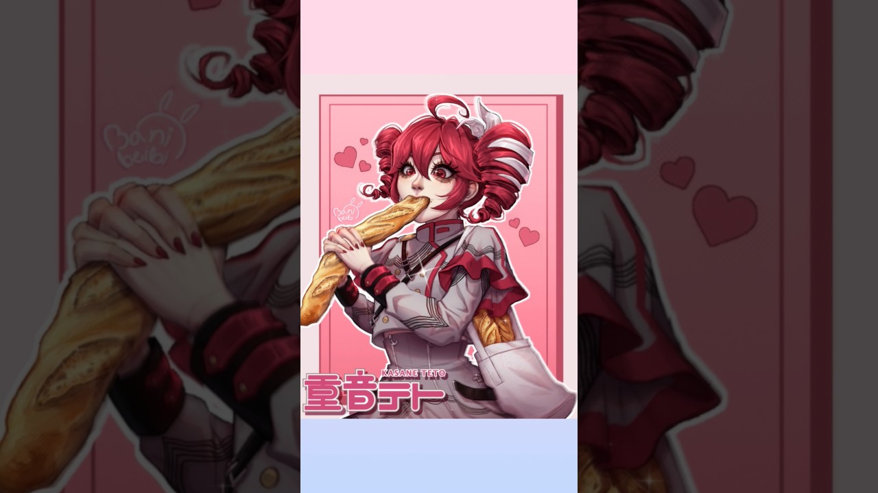 Kasane Teto🥖❤️ #fanart #illustration #重音テト #utau #synthv #digitalart #artprocess #teto #drawing #art