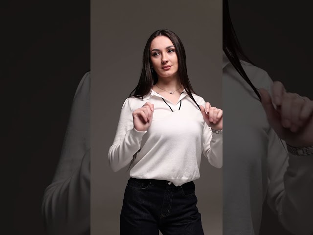 Чоботи жіночі шкіряні байка хутро 592641 Чорний Жіночий светр-поло, 594382 Білий