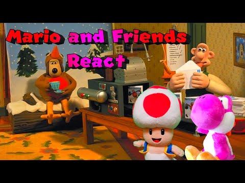 Mario and Friends React: Wallace and Gromit's Cracking Contraptions Shorts - A Christmas Cardomatic
