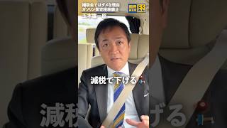 補助金ではなく減税で！暫定税率の年内廃止は約束です #国民民主党 #玉木雄一郎