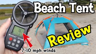 ZOMAKE Instant Pop Up Beach Tent Set Up & Review