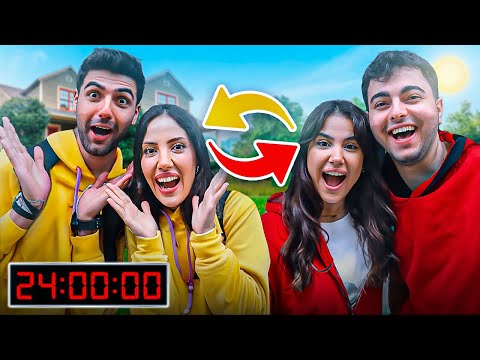 24 SAAT BOYUNCA KARDEŞLERİ DEĞİŞTİRDİK !? (MUSA VS YAĞMUR) | @M2B