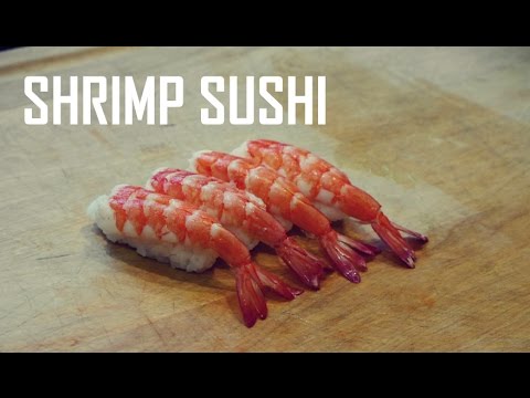 How to Make Ebi Nigiri Sushi with Shrimp | (虾寿司) (エビ寿司)