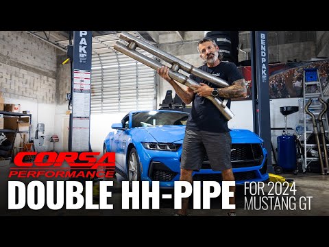 SOUNDS SO GOOD! - 2024 Mustang GT Corsa Performance Double H-Pipe Install and Sound Clips