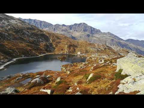 Tricorno dell'autopostale sul passo del San Bernardino