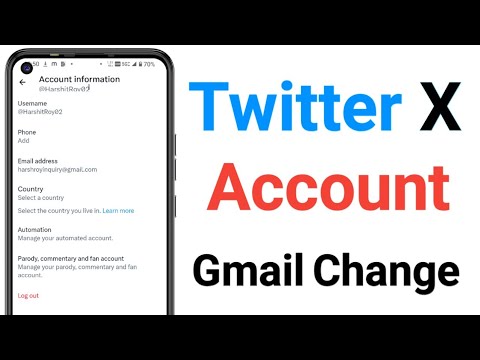 Twitter X Account Ka Gmail Id Kaise Change Karen | How To Change Twitter X Account Gmail 2024