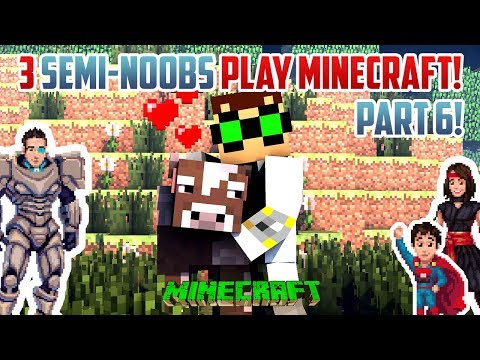 3 Semi-Noobs MAKE A COW GENERATOR! Minecraft Survival PART 6
