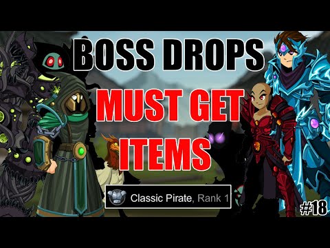 AQW Must Get Boss Drops And Their Items #18|Classic Pirate Class-Alternate Chaos Sets-Flame Warrior