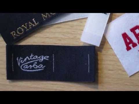 Woven 100% cotton printed labels