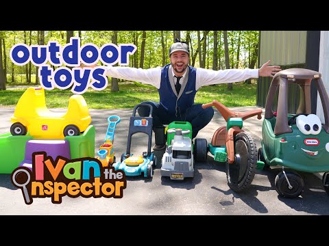 Outdoor Toys for Kids! | Ivan Inspects Outdoor Toys