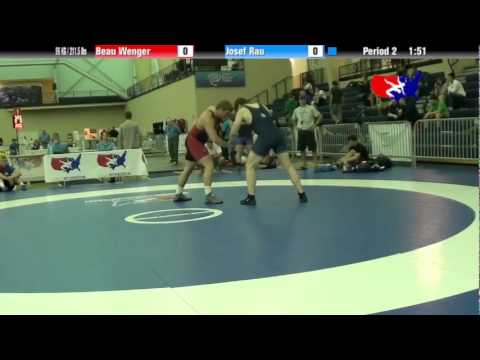 University Nat`ls GR 96 KG / 211.5 lbs: Beau Wenger vs. Josef Rau