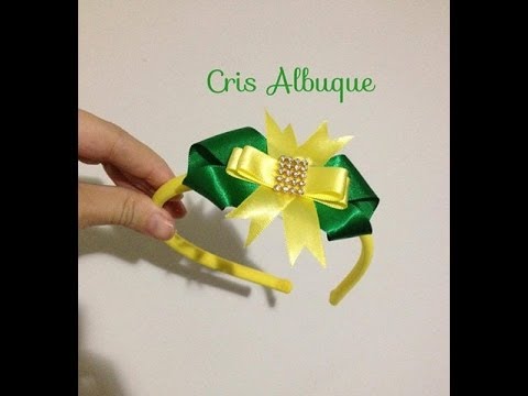 Laço de fita para arco ou tiara (PAP / DIY) Passo a passo