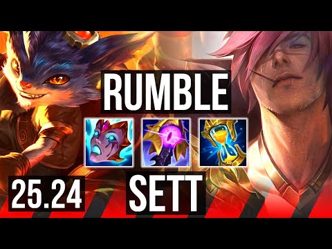 RUMBLE vs SETT (TOP) | 51K damage, Good KDA: 11/2/11 | KR Master | 25.24