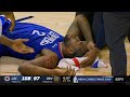 Kawhi Leonard is down and bleeding pretty badly after colliding with Serge Ibaka