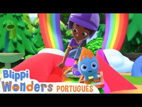 Pintar o Arco-íris 🌈 Amigos do Blippi | Vídeos Educativos para Crianças