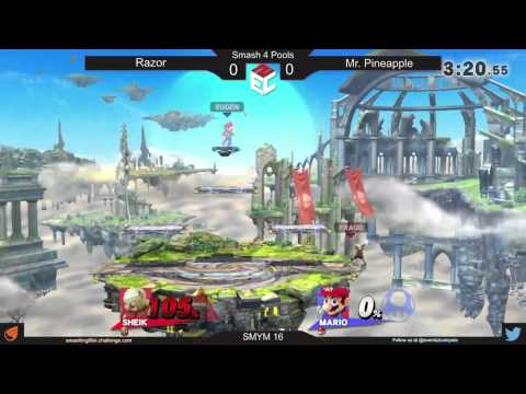 SMYM16 Smash 4 Pools (Singles): Razor (Sheik) vs. Mr. Pineapple (Mario)