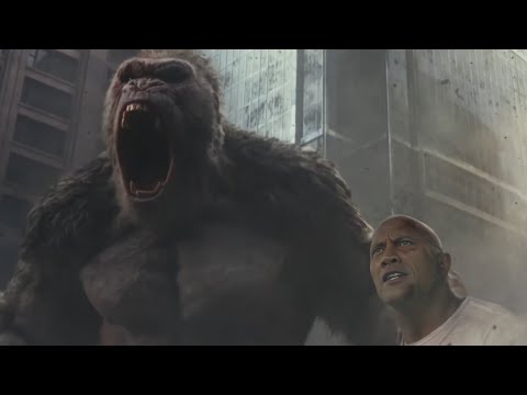 Giant Flying Wolf  - George vs Ralph vs Lizzie - Final Battle Scene - Rampage (2018) Movie clip
