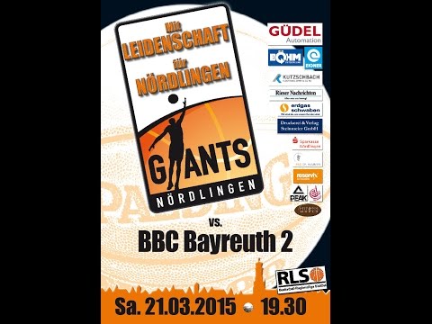 21.03.2015 Giants - BBC Bayreuth 2 Samstag 19:30 Uhr